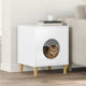 Casa para gatos vidaxxl blanco brillo 42,5 x 40 x 53 cm acabado madera