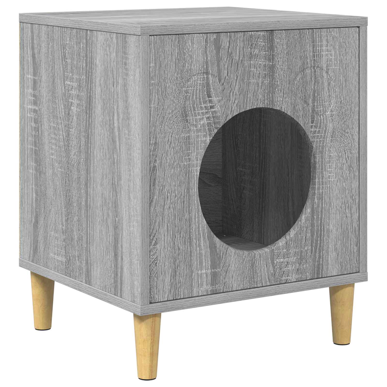 Vidaxl cuccia per gatti grigia Sonoma 42,5 x 40 x 53 cm in legno composito