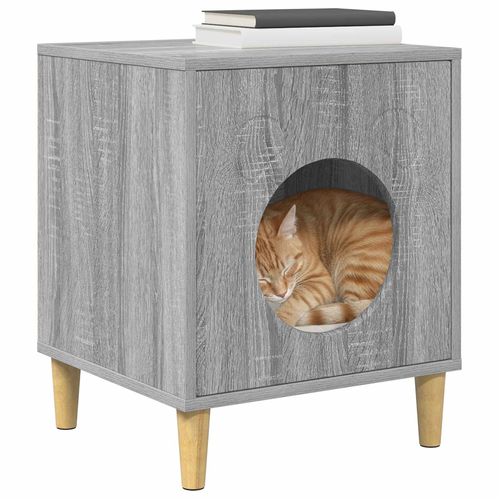 Vidaxl cuccia per gatti grigia Sonoma 42,5 x 40 x 53 cm in legno composito