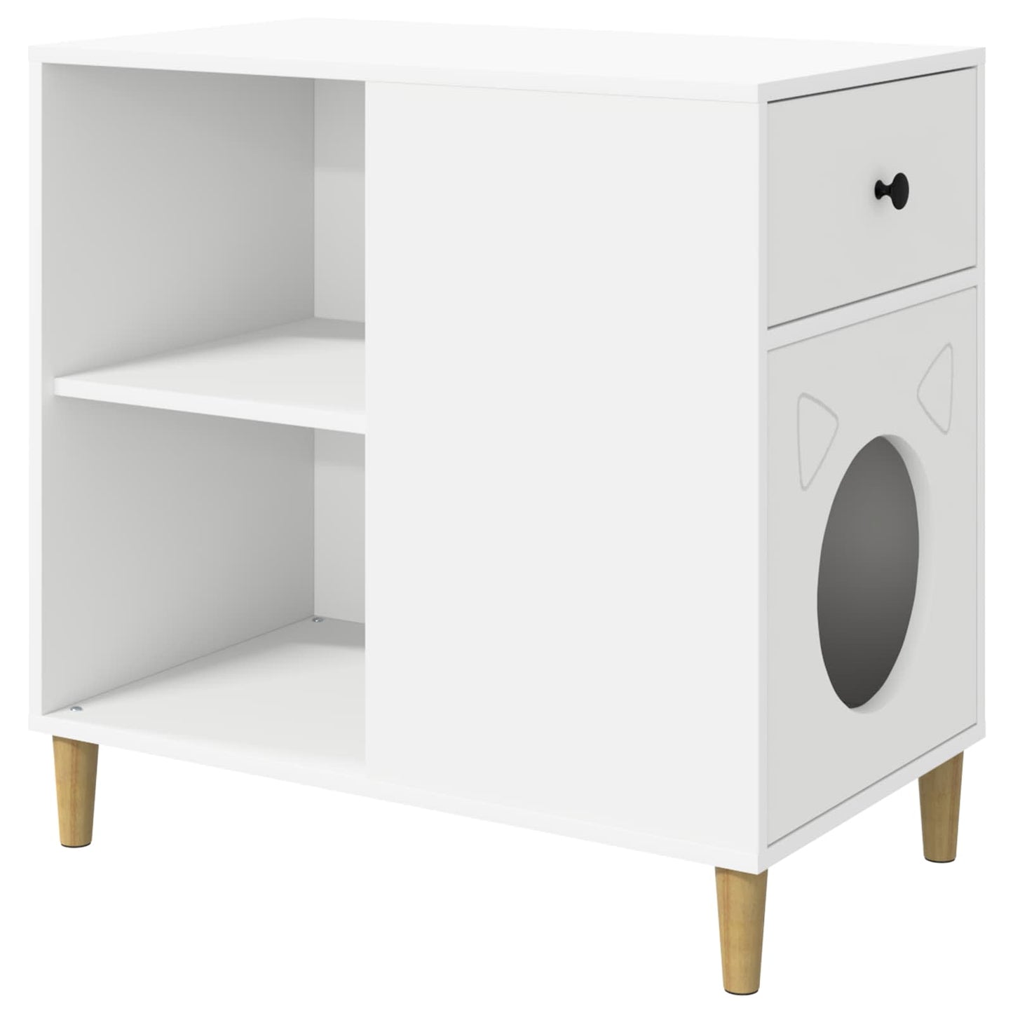 Casa para gatos vidaxx blanca 72 x 42,5 x 70 cm madera contrachapada