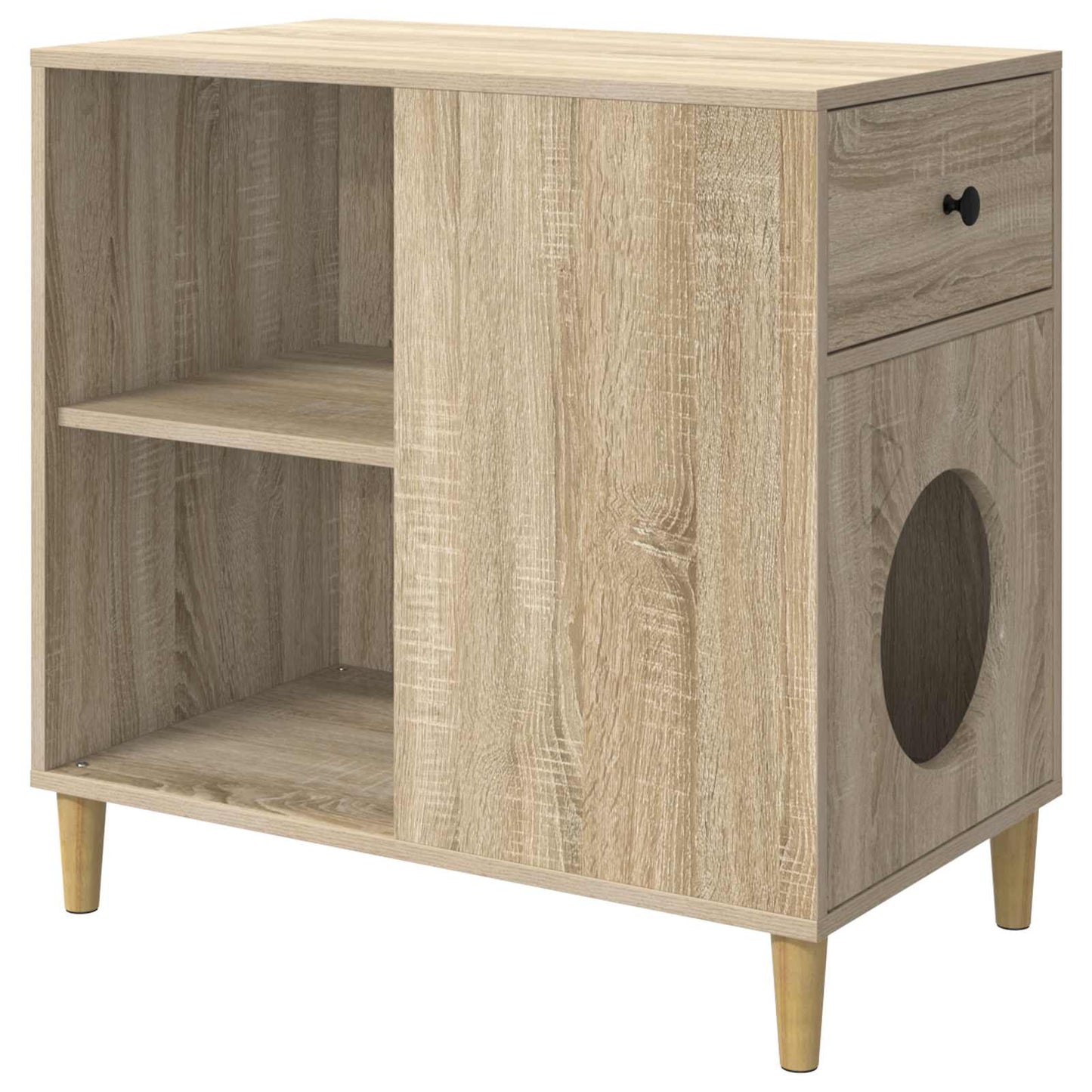 Casa para gatos vidaxl sonoma 72 x 42,5 x 70 cm madera artesanal