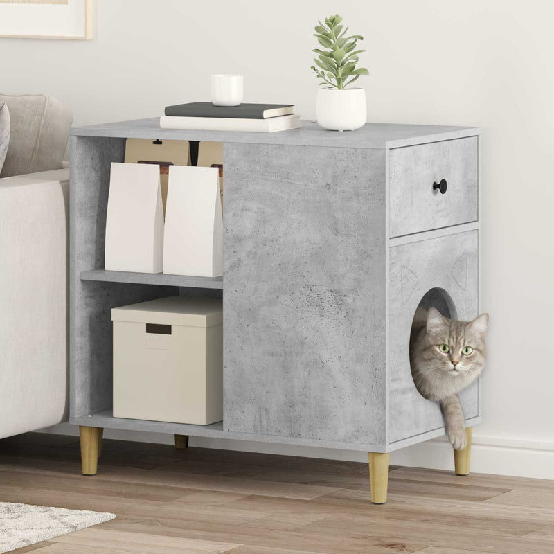 Casa para gatos Vidaxx hormigón 72 x 42,5 x 70 cm madera procesada