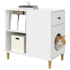 Vidaxl kattenhuis glanzend wit 72 x 42,5 x 70 cm bewerkt hout