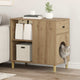 Casa para gatos Vidaxxl hecha a mano de roble 72 x 42,5 x 70 cm de madera contrachapada