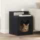 Casa para gatos vidaxxl negra 42,5 x 40 x 53,5 cm madera artesanal