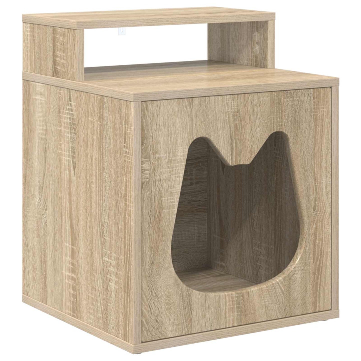 Casa para gatos vidaxl sonoma 42,5 x 40 x 53,5 cm madera artesanal