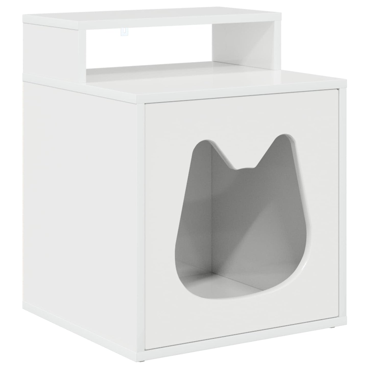 Casa para gatos vidaxxl blanco brillo 42,5 x 40 x 53,5 cm acabado madera