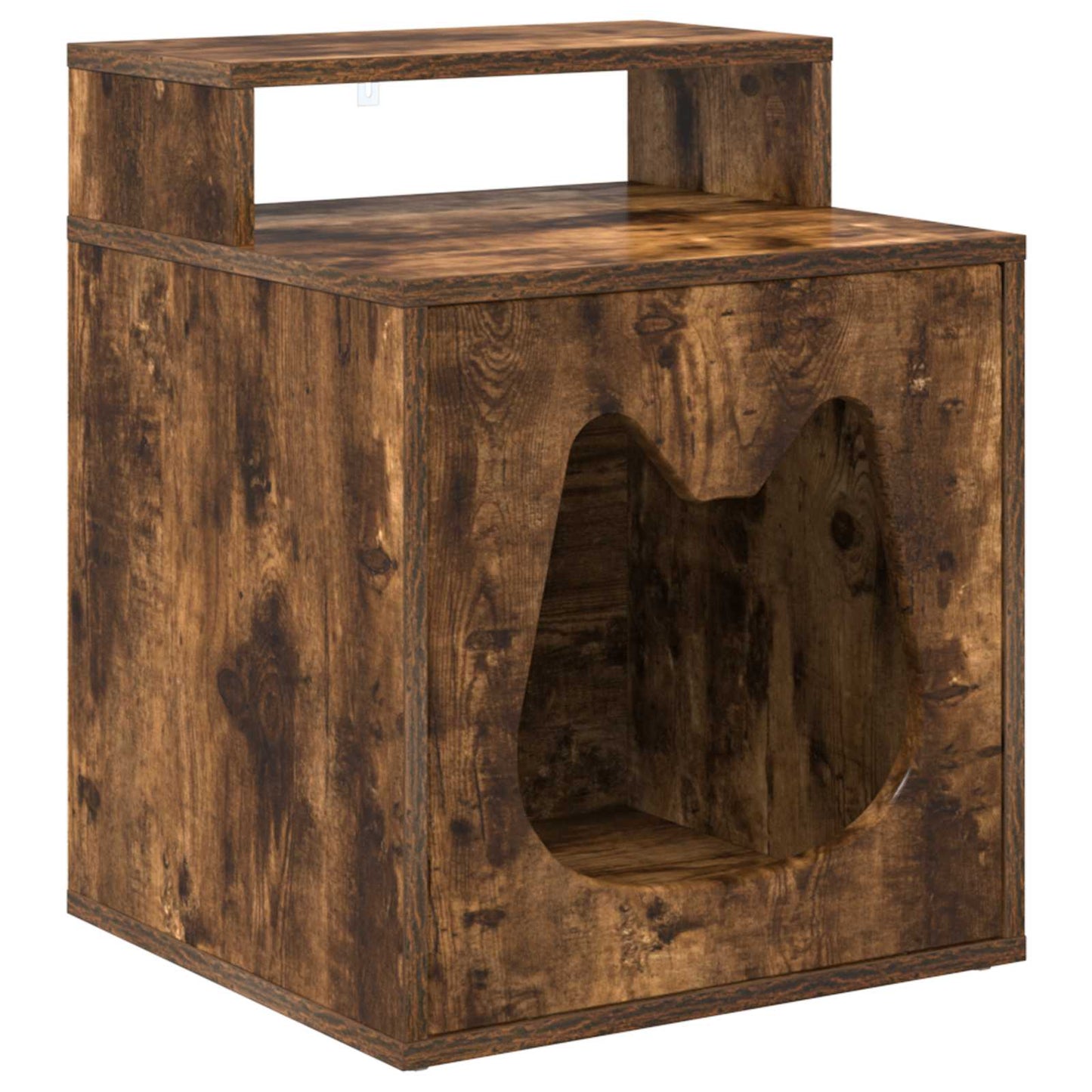 Vidaxxl cat house smoked oak 42.5 x 40 x 53.5 cm processed wood
