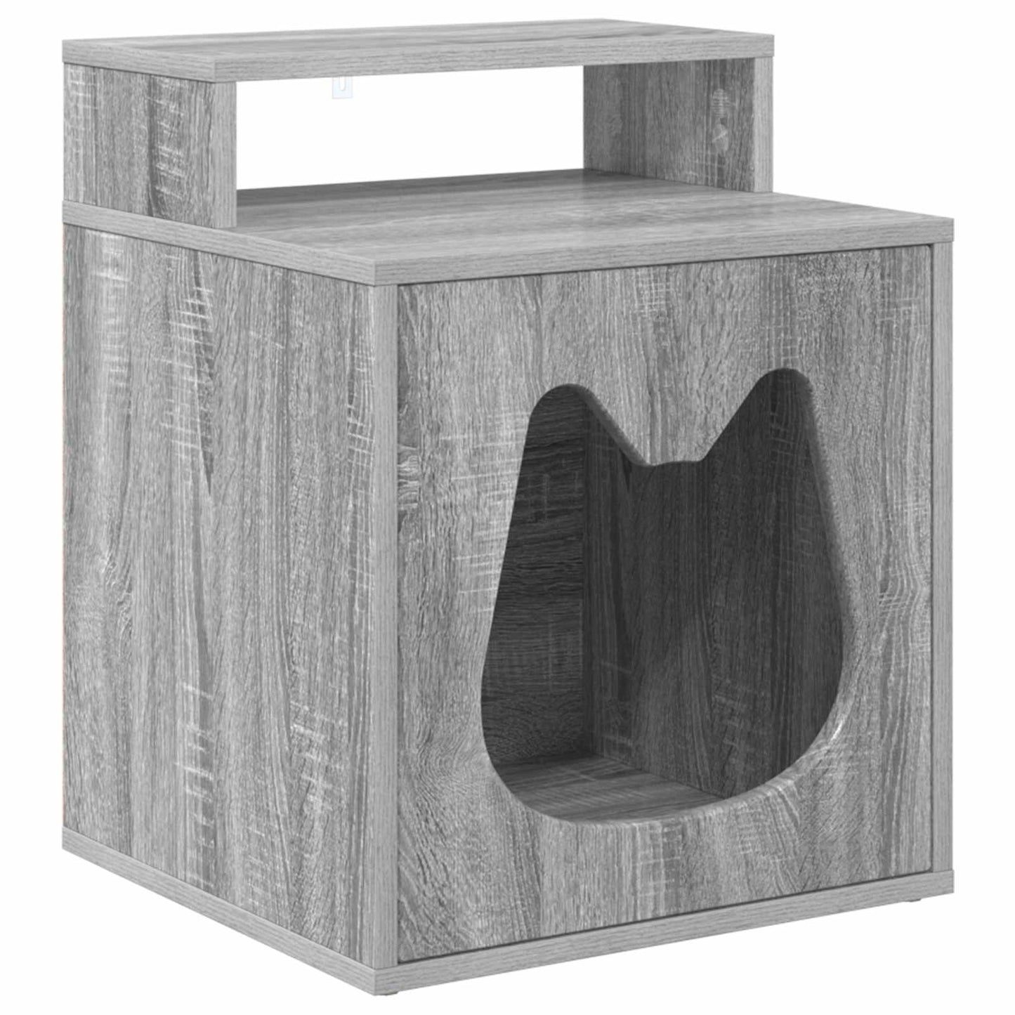 Casa para gatos vidaxl gris sonoma 42,5 x 40 x 53,5 cm madera artesanal