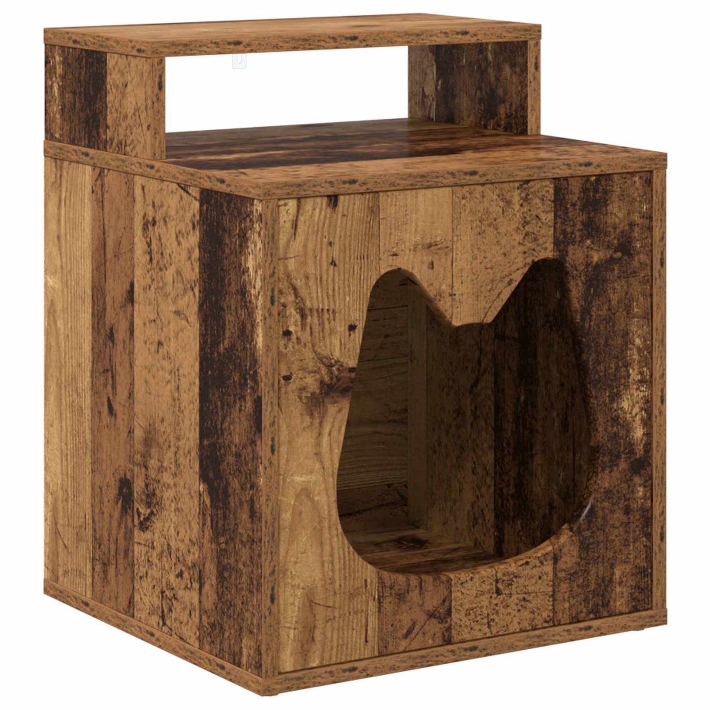 Casa para gatos vidaxxl madera vieja 42,5 x 40 x 53,5 cm madera procesada