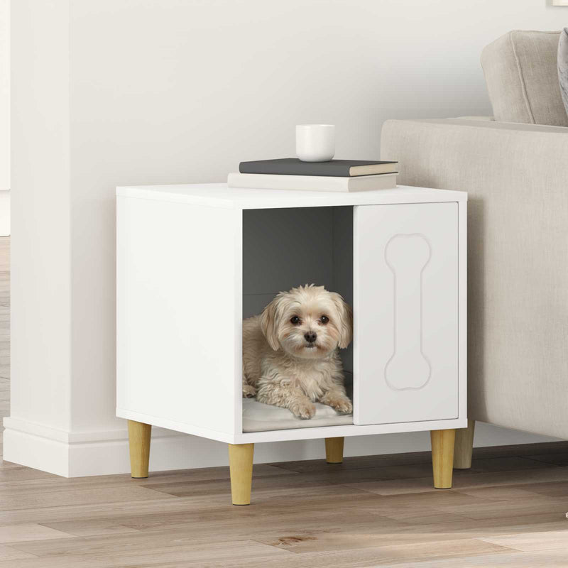 Cuccia per cani Vidaxxl bianca 44 x 42 x 49 cm in legno composito