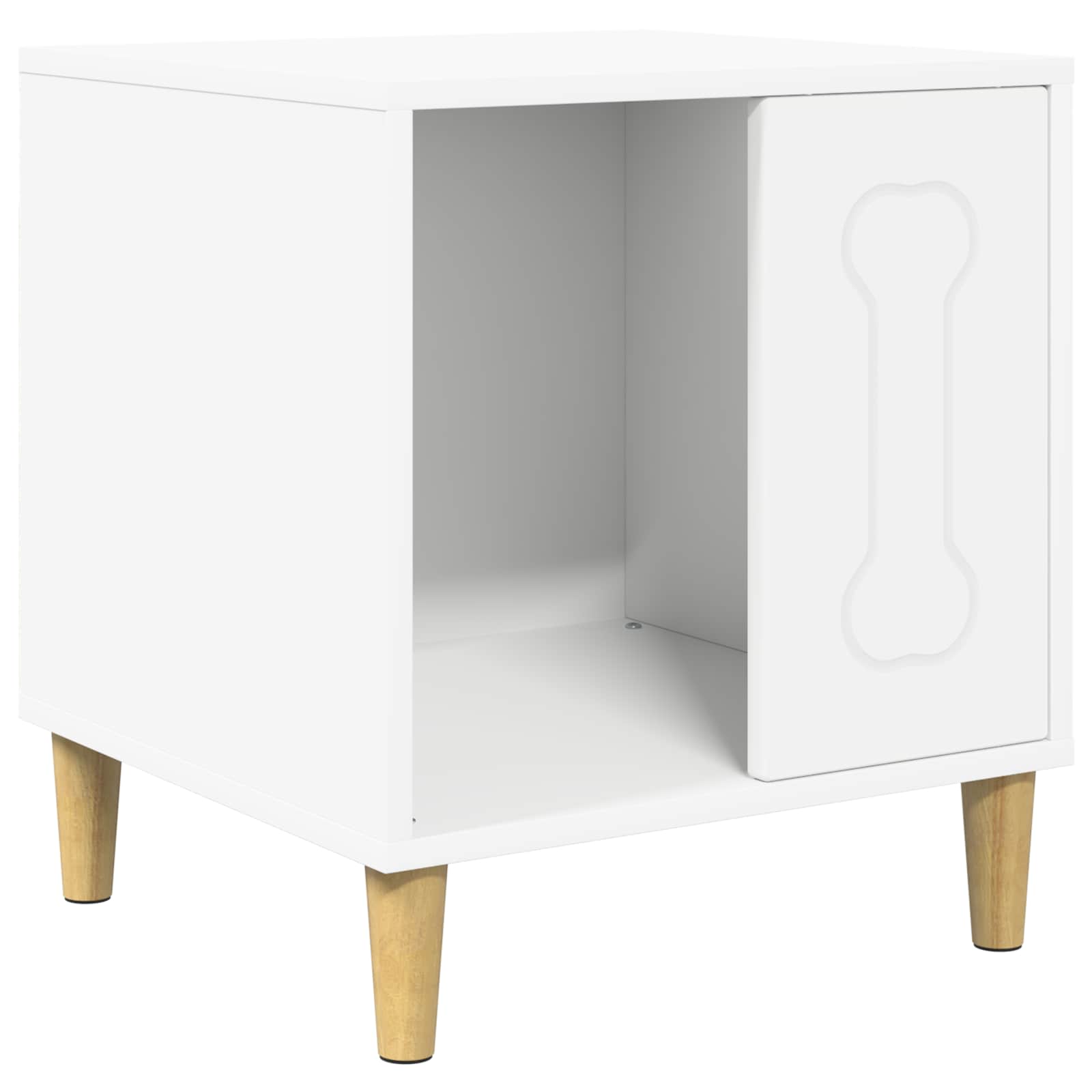 Cuccia per cani Vidaxxl bianca 44 x 42 x 49 cm in legno composito