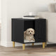 Casa para perros vidaxxl negra 44 x 42 x 49 cm madera artesanal