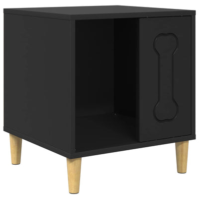 Cuccia per cani Vidaxxl nera 44 x 42 x 49 cm in legno artigianale