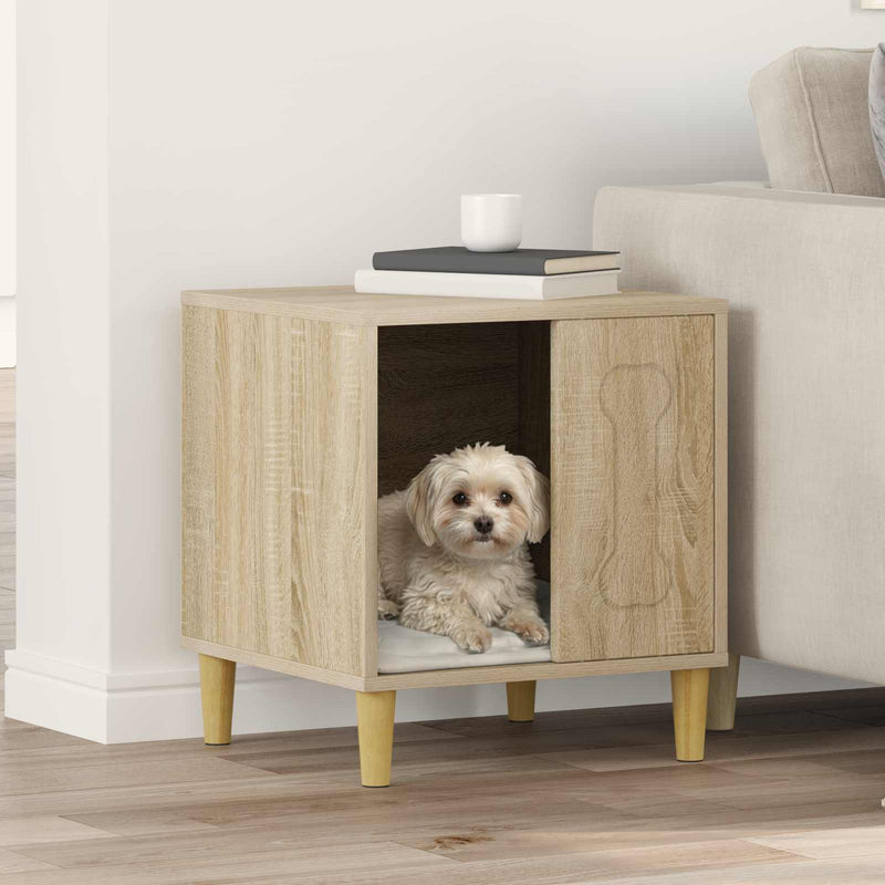 Casa para perros vidaxl sonoma 44 x 42 x 49 cm madera artesanal