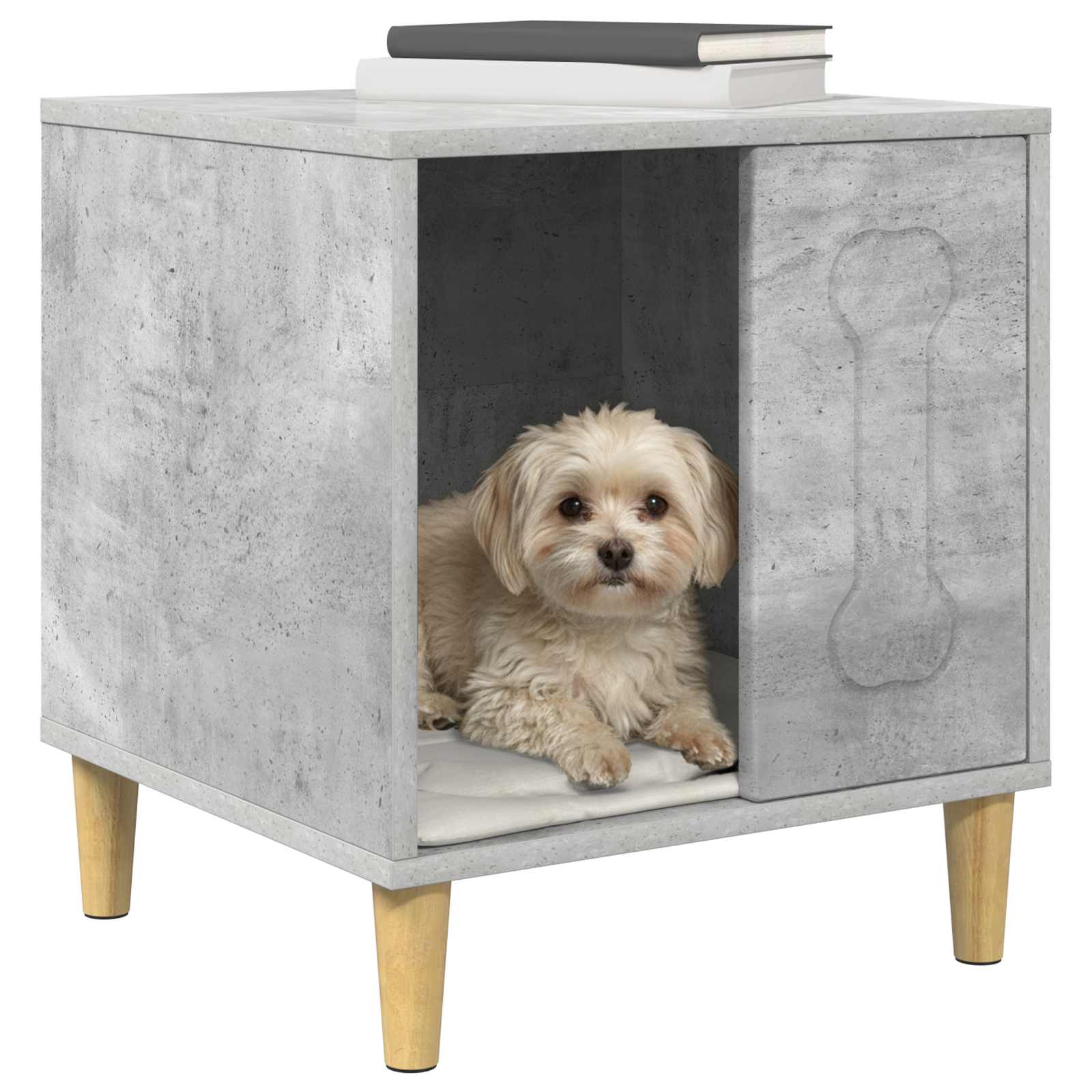 Casa para perros vidaxxl hormigón 44 x 42 x 49 cm madera procesada