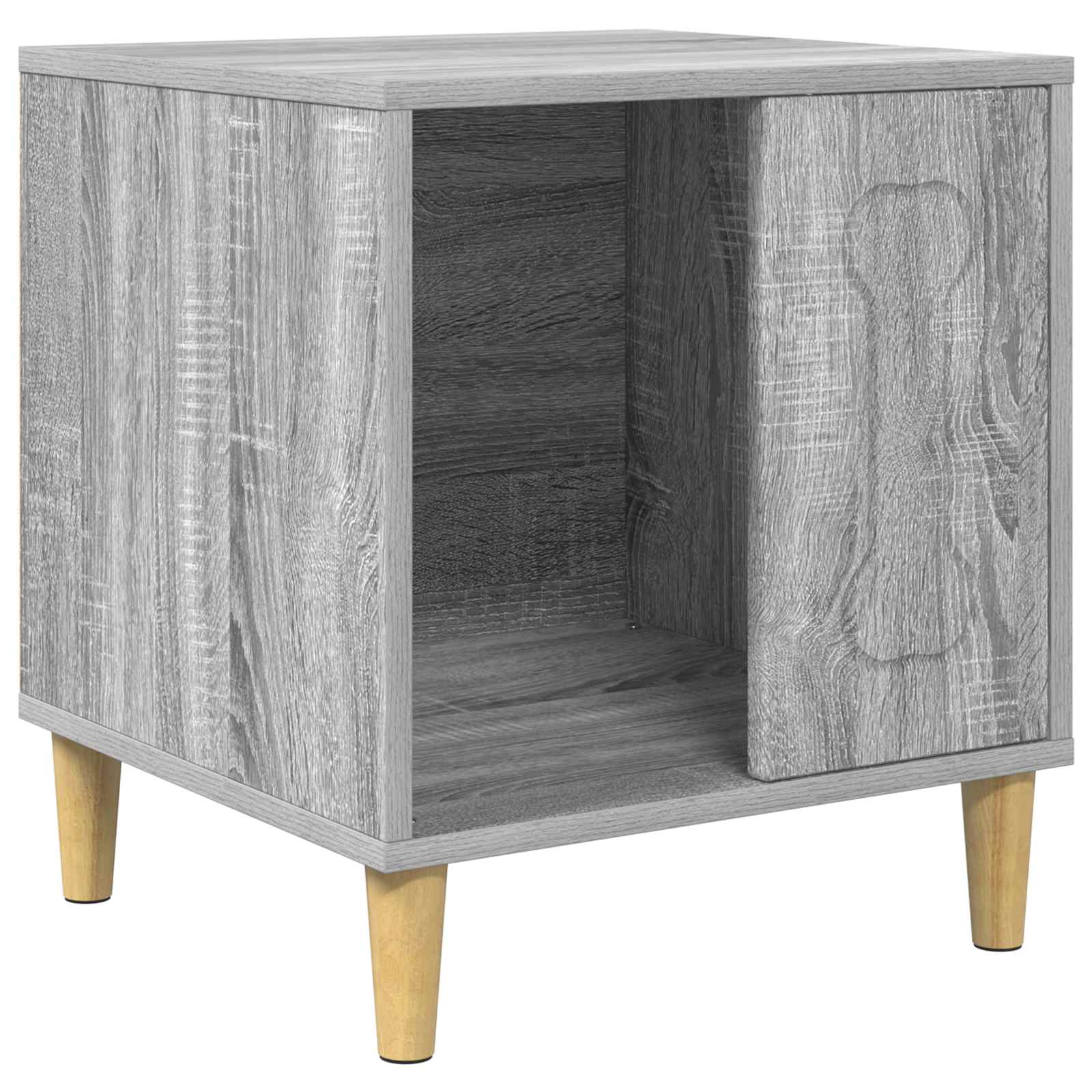 Casa para perros vidaxxl gris sonoma 44 x 42 x 49 cm acabado madera