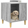 Casa para perros vidaxxl gris sonoma 44 x 42 x 49 cm acabado madera