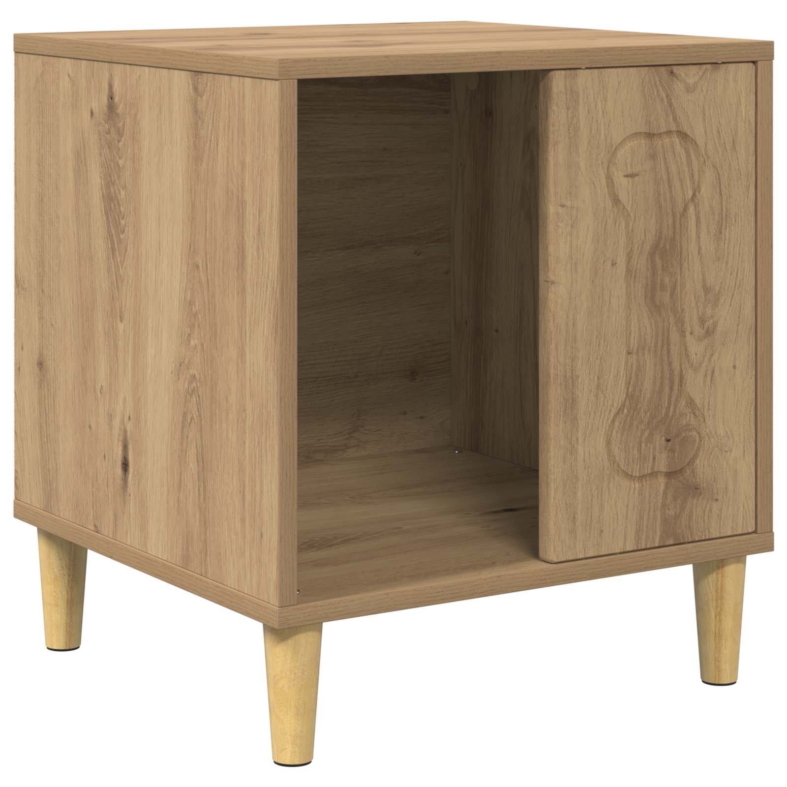 Casa para perros vidaxxl roble tradicional 44 x 42 x 49 cm madera contrachapada