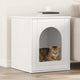 Casa para gatos Vidaxx blanca 53 x 52 x 62 cm de madera artesanal