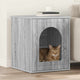 Casa para gatos vidaxl gris sonoma 53 x 52 x 62 cm madera artesanal