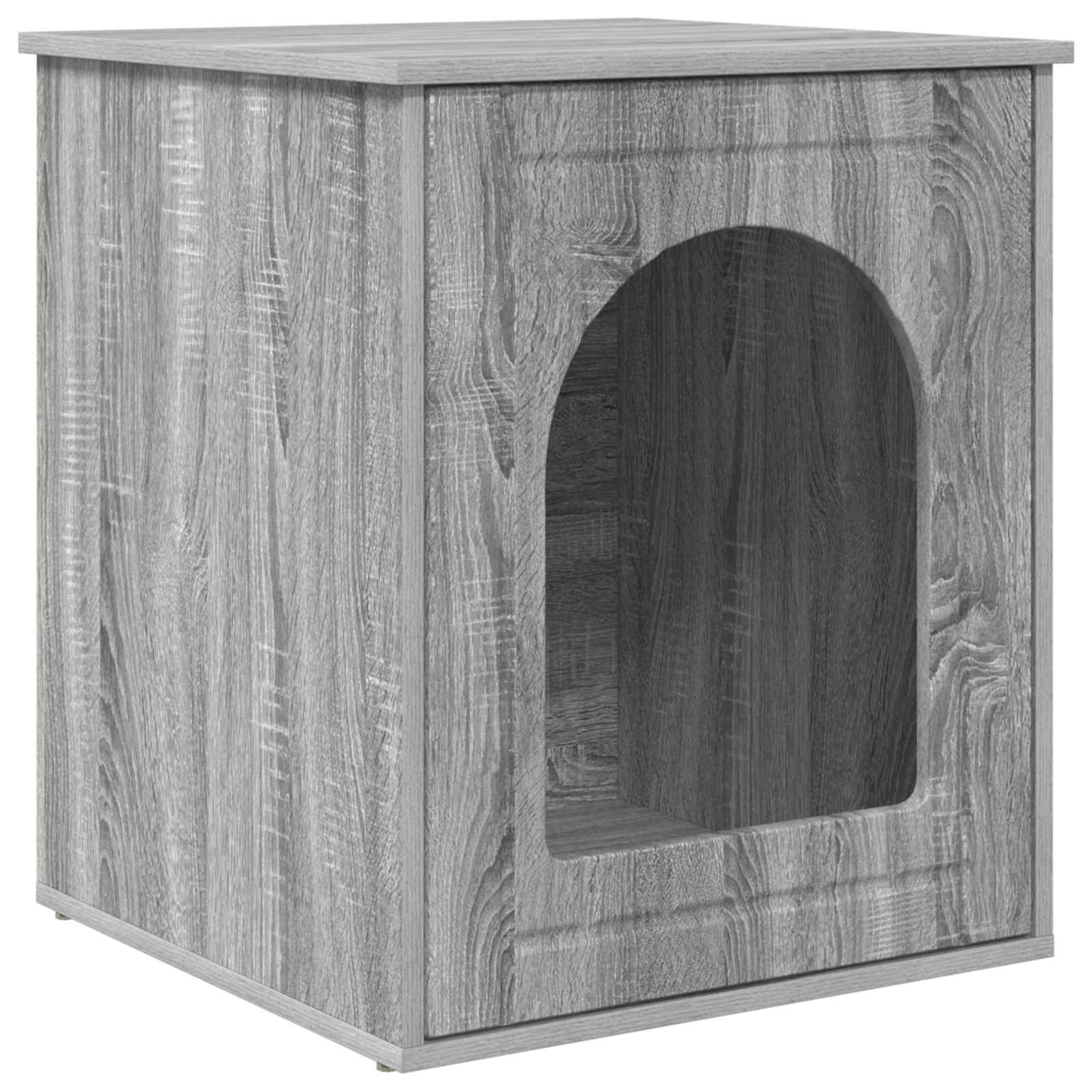 Casa para gatos vidaxl gris sonoma 53 x 52 x 62 cm madera artesanal