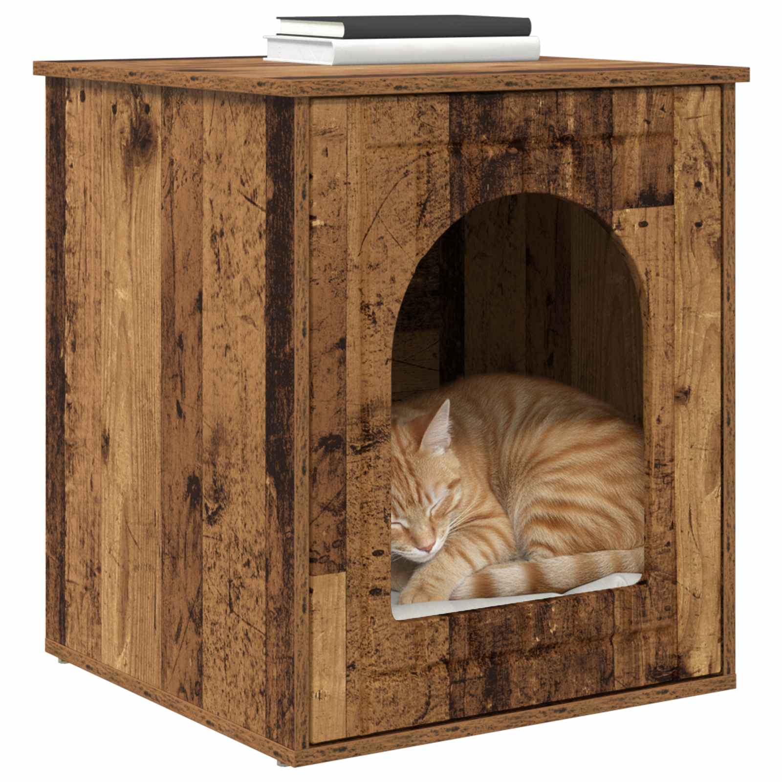 Vidaxxl casa para gatos madera vieja 53 x 52 x 62 cm madera procesada