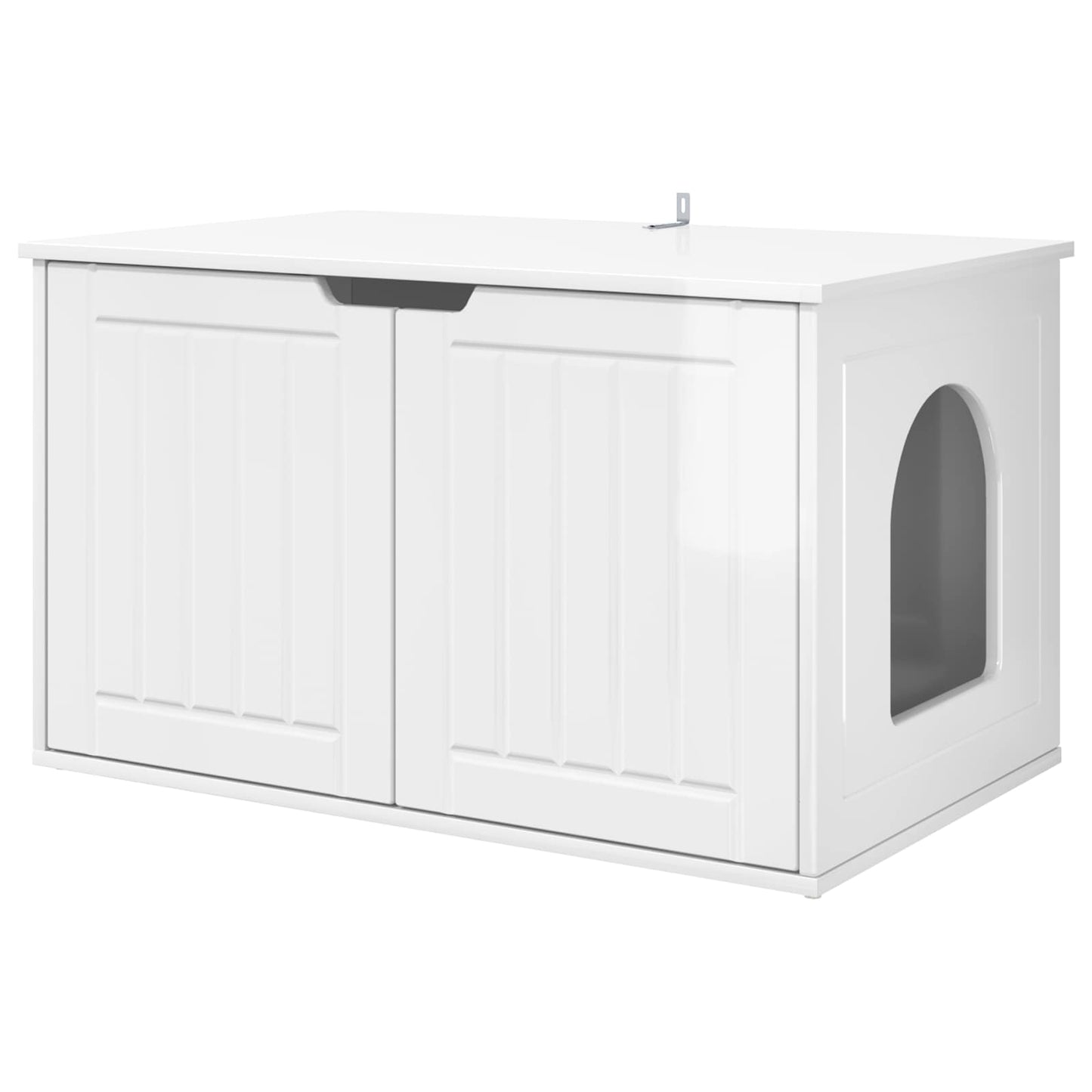 Casa para gatos vidaxxl blanco brillo 85 x 55 x 50,5 cm acabado madera
