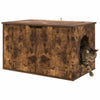 Vidaxl kattenhuis gerookt eiken 85 x 55 x 50,5 cm bewerkt hout