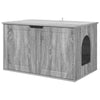 Casa para gatos vidaxl gris sonoma 85 x 55 x 50,5 cm acabado madera