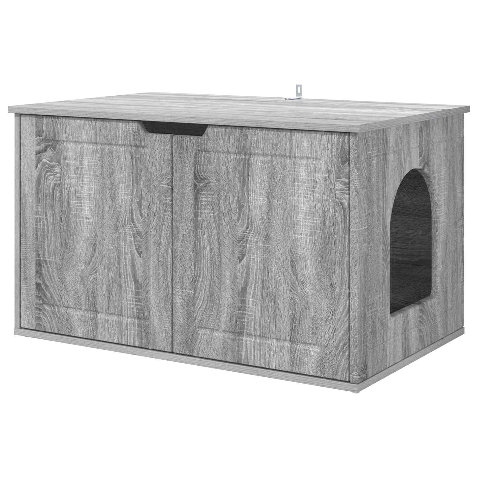 Casa para gatos vidaxl gris sonoma 85 x 55 x 50,5 cm acabado madera