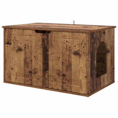 Casa para gatos vidaxxl madera vieja 85 x 55 x 50,5 cm madera procesada