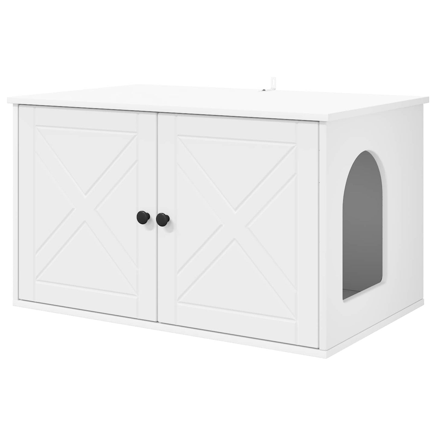 Casa para gatos vidaxl blanca 85 x 55 x 50,5 cm madera contrachapada