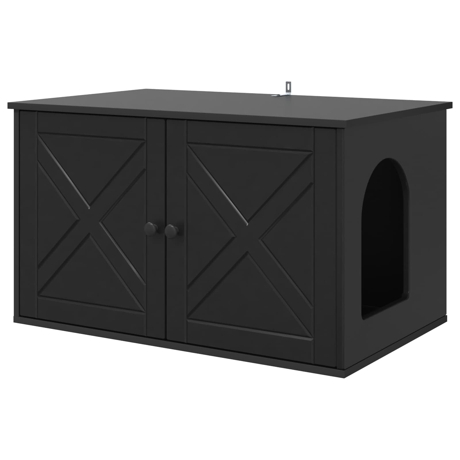 Casa para gatos vidaxxl negra 85 x 55 x 50,5 cm madera procesada