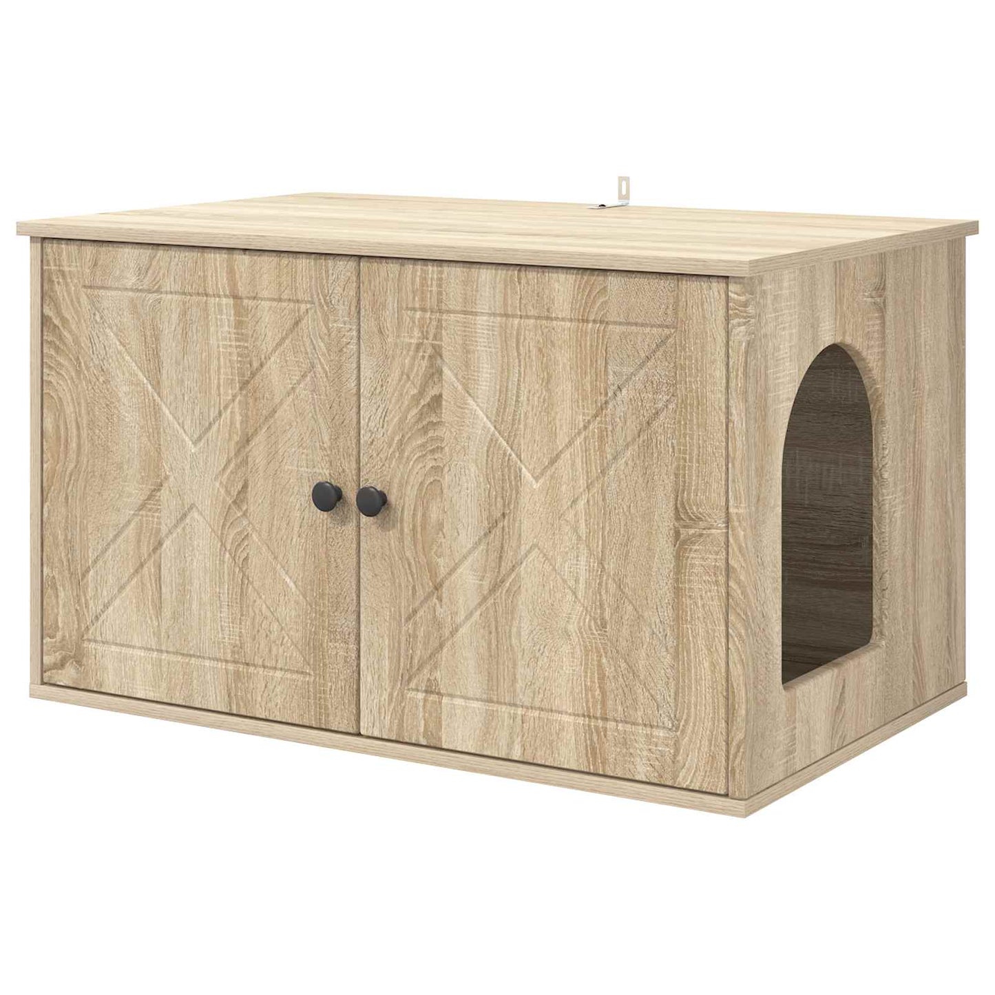 Casa para gatos vidaxl sonoma 85 x 55 x 50,5 cm madera artesanal