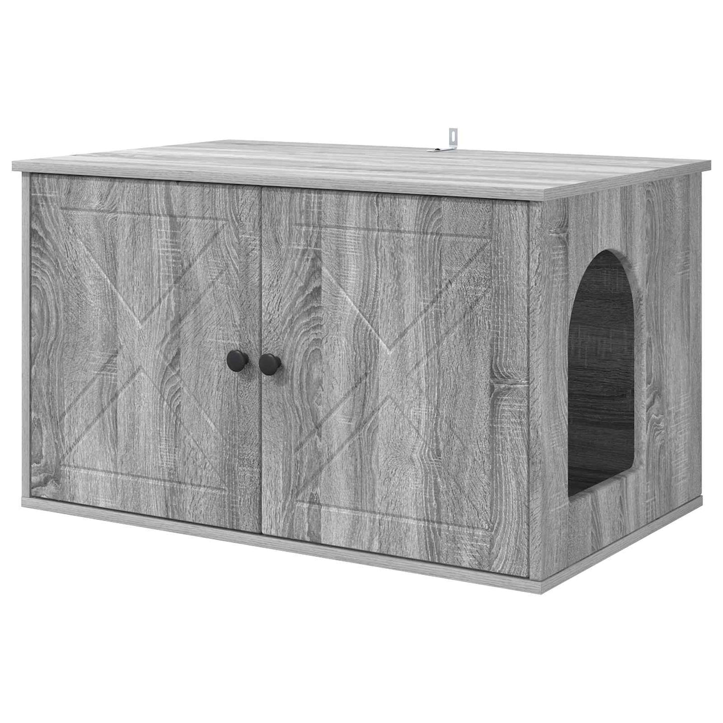 Casa para gatos vidaxl gris sonoma 85 x 55 x 50 cm madera artesanal