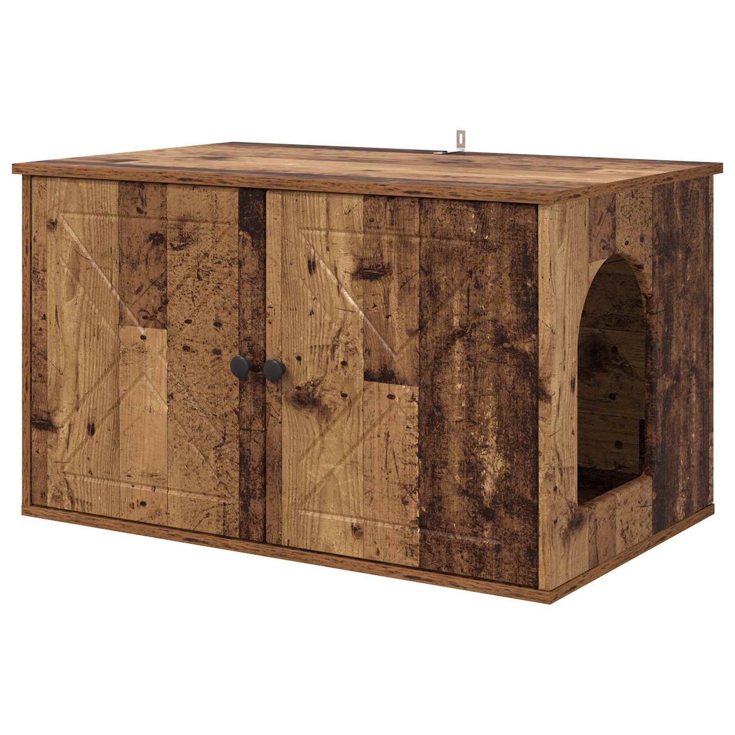 Casa para gatos vidaxxl madera vieja 85 x 55 x 50 cm madera procesada