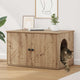 Casa para gatos Vidaxxl hecha a mano de roble 85 x 55 x 50 cm de madera contrachapada