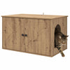 Vidaxl kattenhuis ambachtelijk eiken 85 x 55 x 50 cm bewerkt hout