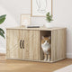 Vidaxl casa para gatos sonoma 85 x 55 x 50 cm madera artesanal