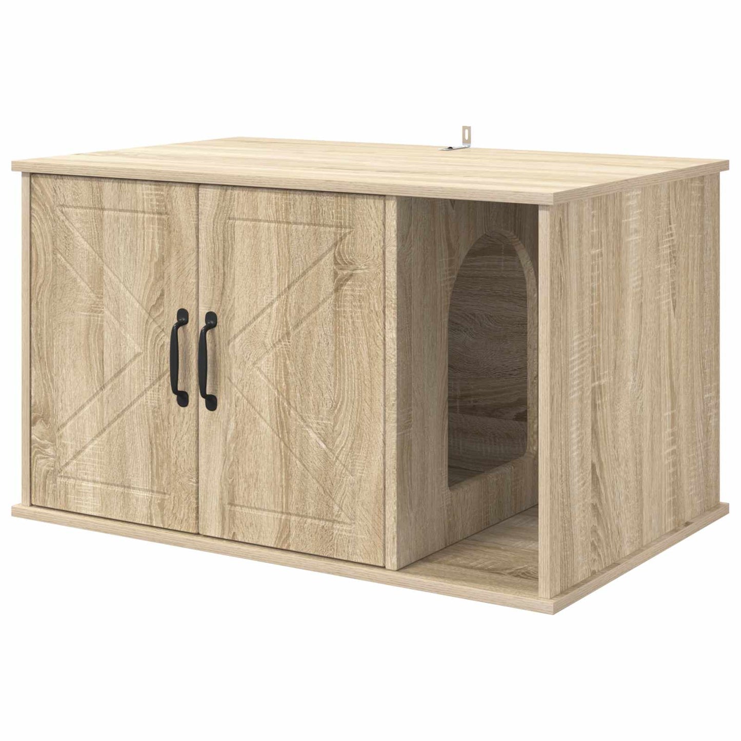 Vidaxl casa para gatos sonoma 85 x 55 x 50 cm madera artesanal