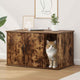 Casa para gatos vidaxxl roble ahumado 85 x 55 x 50 cm madera procesada