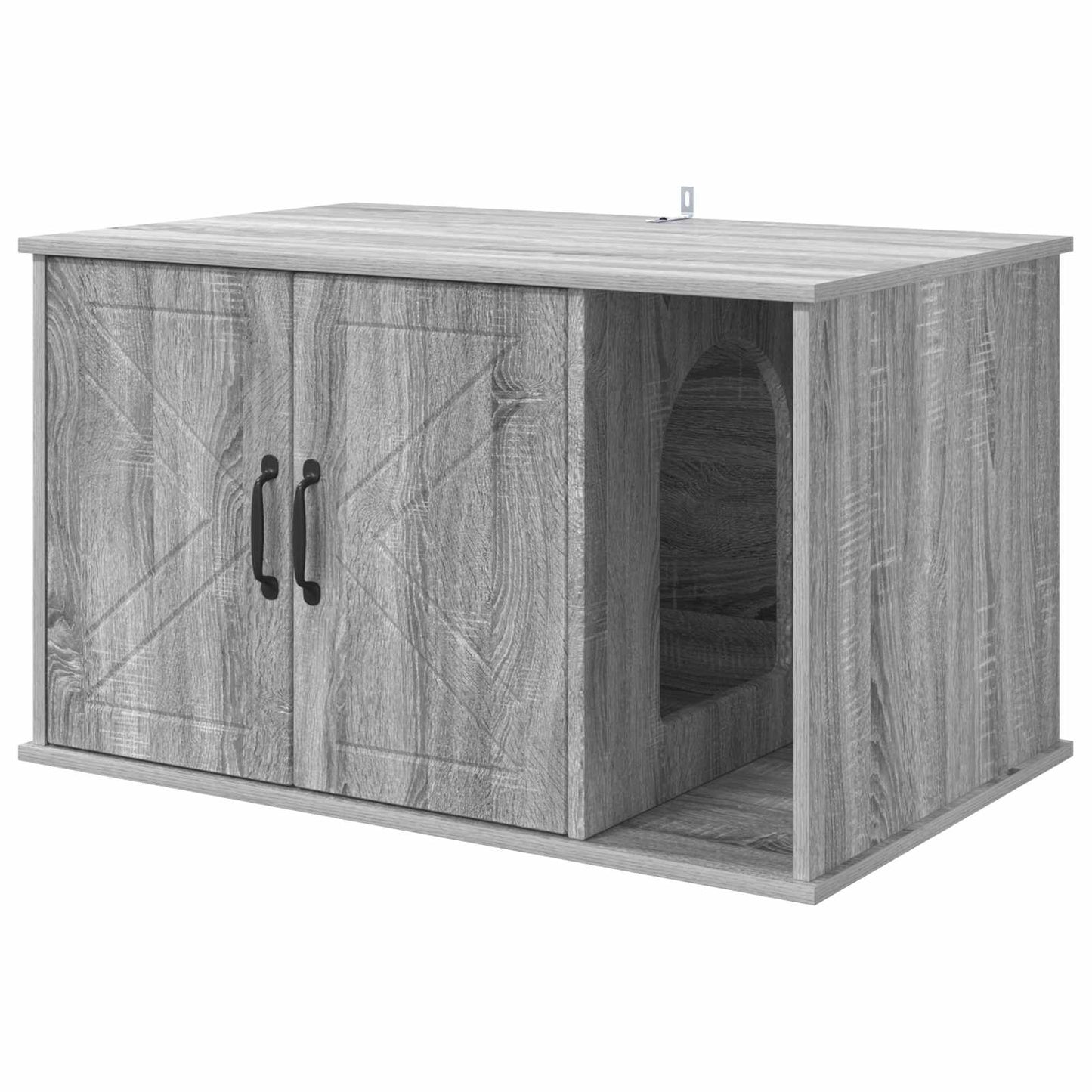 Casa para gatos vidaxl gris sonoma 85 x 55 x 50 cm madera artesanal