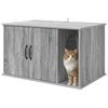 Vidaxl kattenhuis grijs sonoma 85 x 55 x 50 cm bewerkt hout
