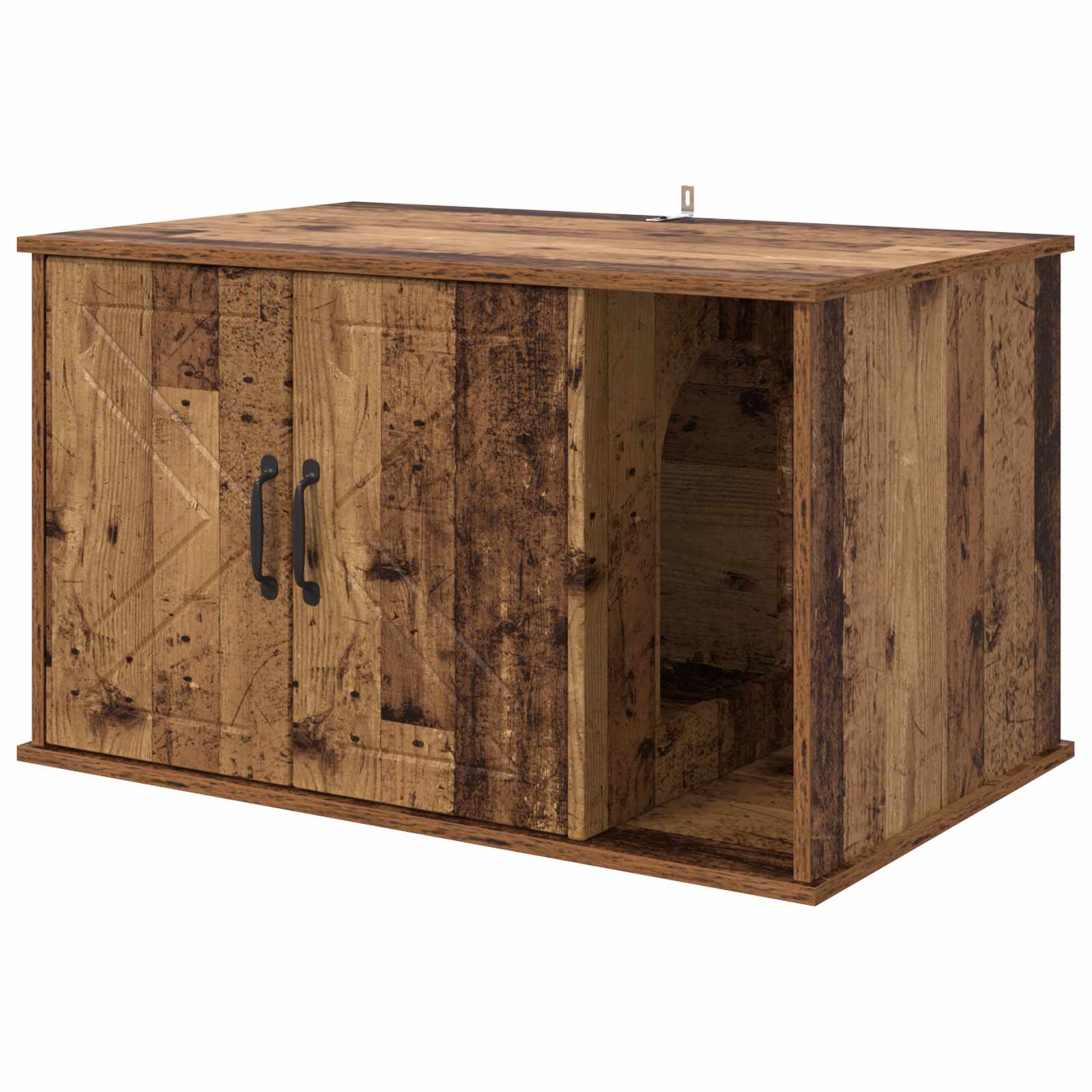Casa para gatos vidaxxl madera vieja 85 x 55 x 50 cm madera procesada