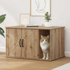 Casa para gatos Vidaxxl hecha a mano de roble 85 x 55 x 50 cm de madera contrachapada