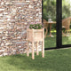 Vidaxx macetero de jardín natural 31 x 31 x 70 cm madera maciza de pino
