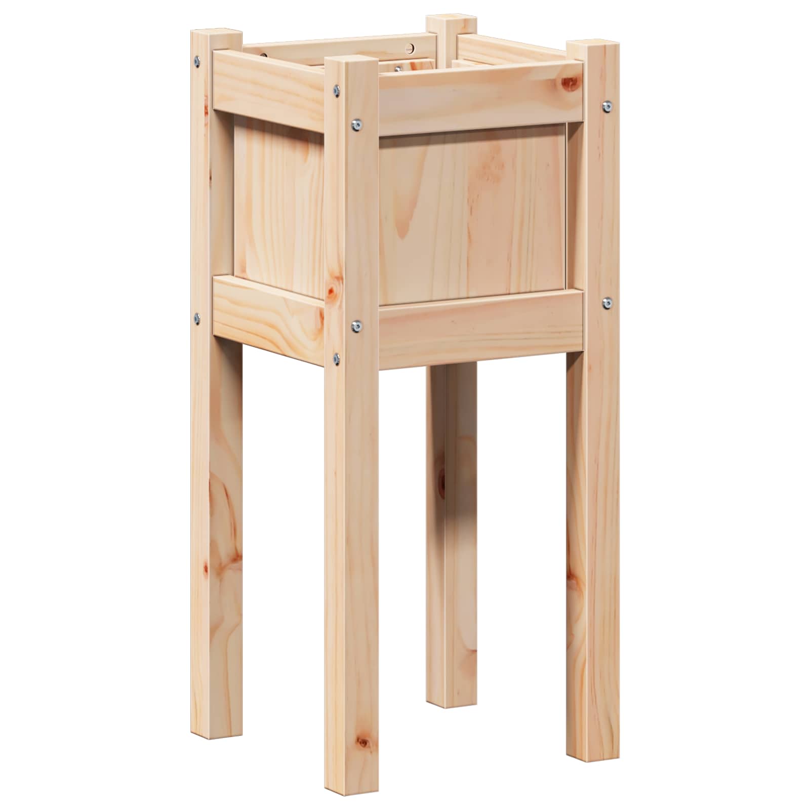 Vidaxx macetero de jardín natural 31 x 31 x 70 cm madera maciza de pino