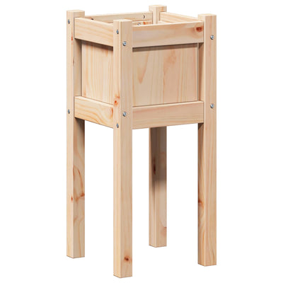 Vaso da fiori da giardino Vidaxx naturale 31 x 31 x 70 cm in legno di pino massiccio