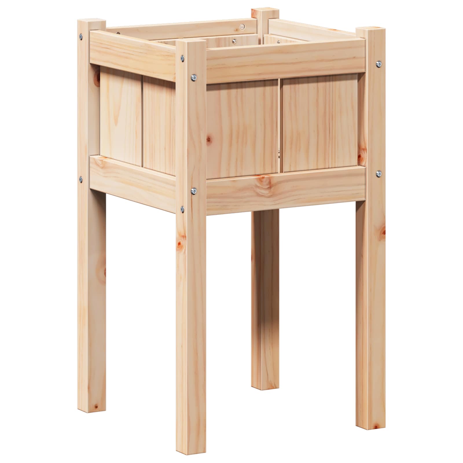 Vidaxx macetero de jardín natural 40 x 40 x 70 cm madera maciza de pino